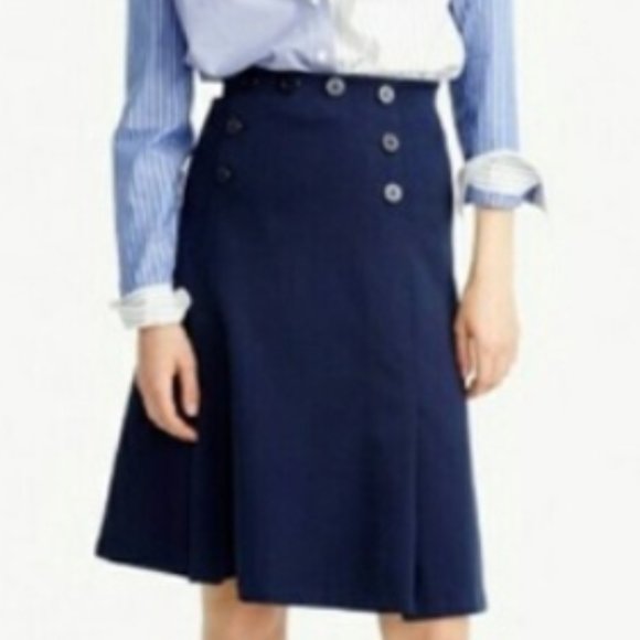 J. Crew  A-Line Nautical Skirt (NWOT) - Picture 1 of 3